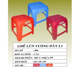 GHẾ LÙN VUÔNG DÀY L1