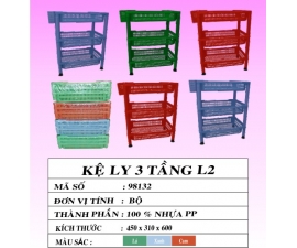 KỆ LY 3 TẦNG L2