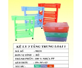 KỆ LY 3 TẦNG TRUNG L1