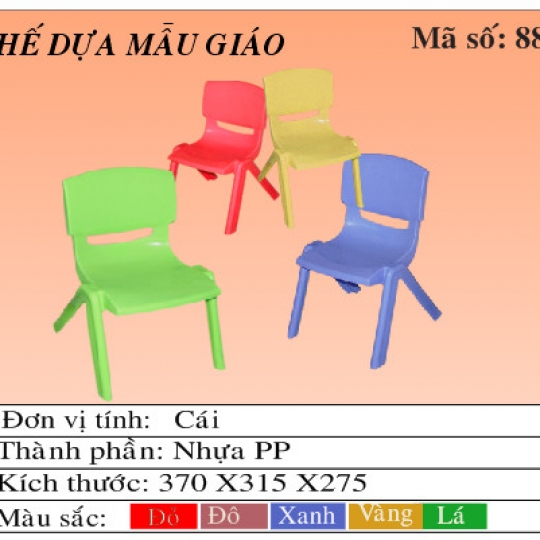 GHẾ DỰA MẪU GIÁO
