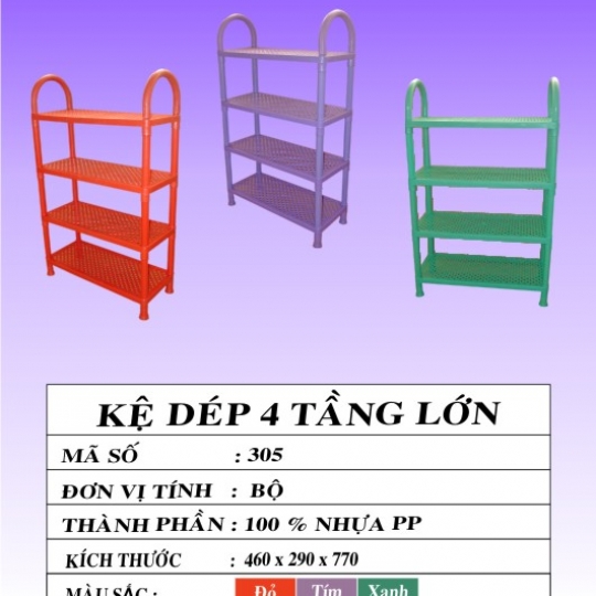 KỆ DÉP 4 TẦNG LỚN