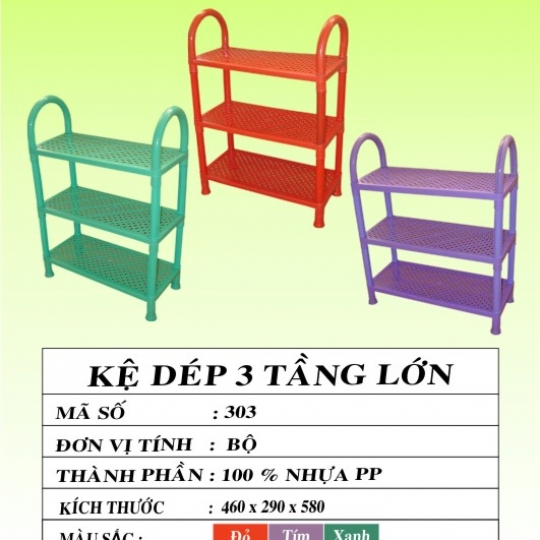 KỆ DÉP 3 TẦNG LỚN