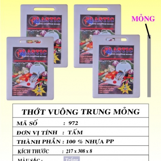 THỚT VUÔNG TRUNG MỎNG
