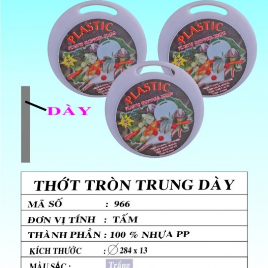 THỚT TRÒN TRUNG DÀY