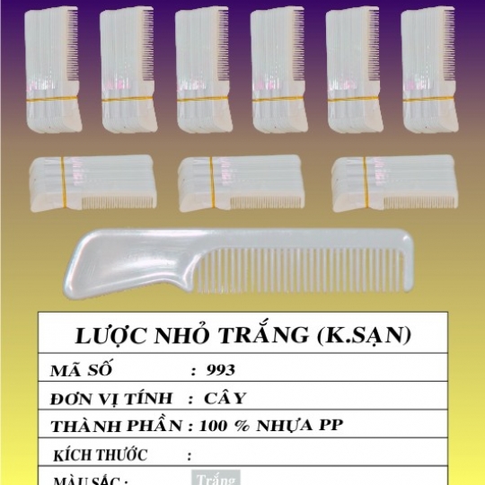 LƯỢC NHỎ TRẮNG KHÁCH SẠN