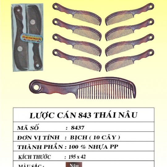 LƯỢC CÁN 843 THÁI NÂU