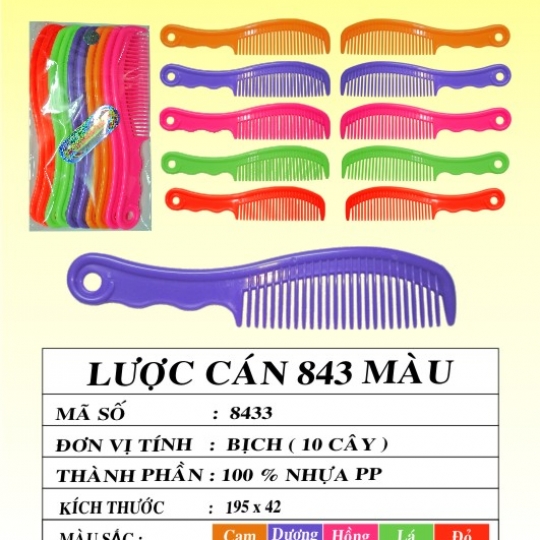 LƯỢC CÁN 843 MÀU
